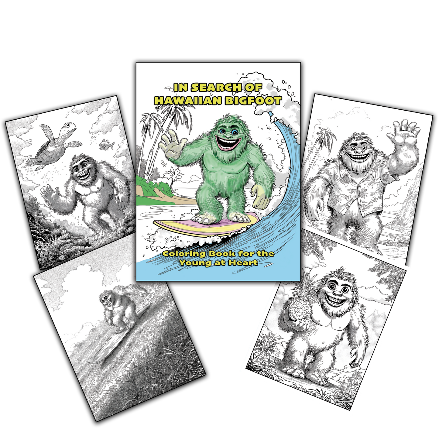 In Search of Hawaiian Bigfoot™- Coloring Book